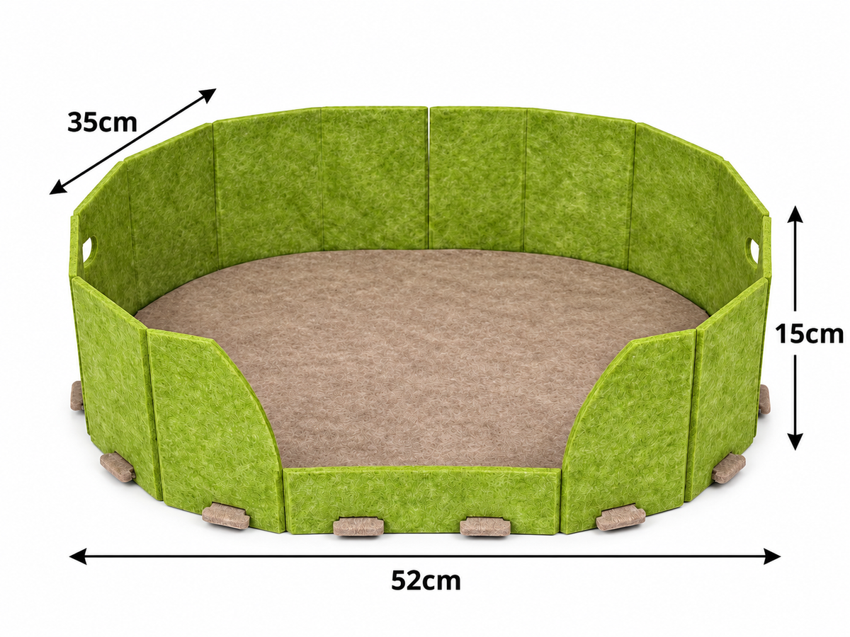 猫用フェルトベッド|コーナー型・省スペース・囲い付き・ゆったりワイド52cm・グリーン