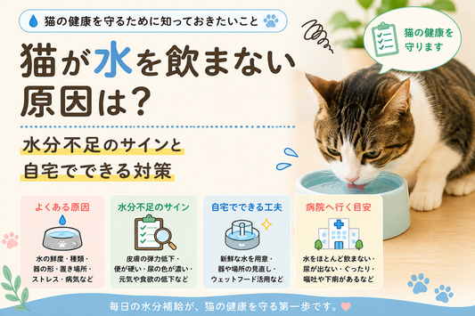 猫が水を飲まない原因は？水分不足のサインと自宅でできる対策