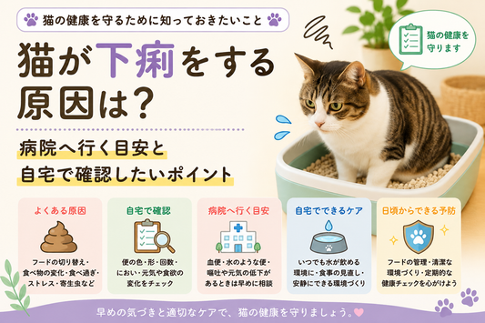 猫が下痢をする原因は？病院へ行く目安と自宅で確認したいポイント