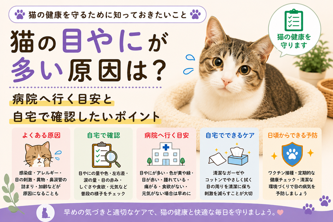 猫の目やにが多い原因は？病院へ行く目安と自宅で確認したいポイント