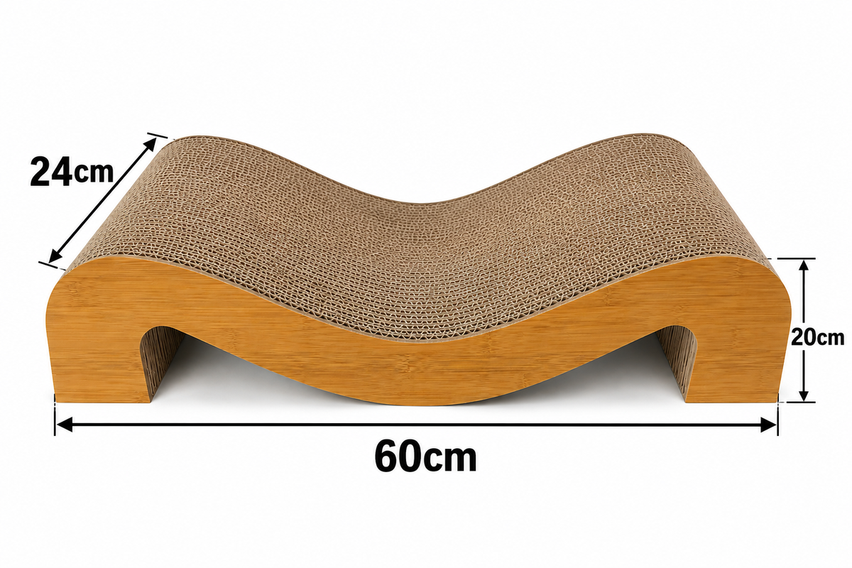 猫 爪とぎベッド M字型 60cm ワイドサイズ 高密度ダンボール 猫用爪とぎ ソファ型 スクラッチャー くつろぎベッド