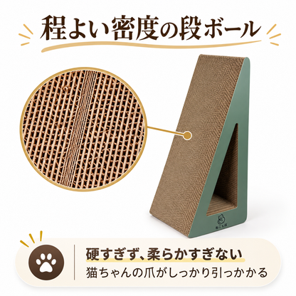 ねこらぼ 猫用爪とぎ 縦型A型 壁固定対応 高さ52cm