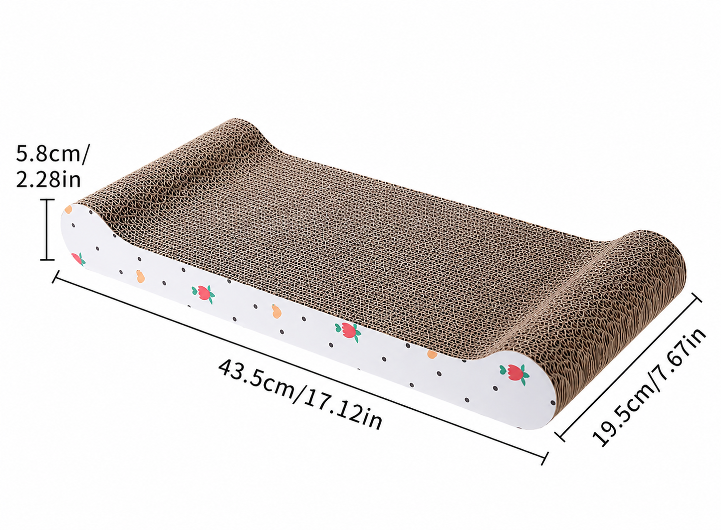 猫用 爪とぎベッド 段ボール製 ベッド一体型 高密度ダンボール 猫ソファ 爪研ぎ 長持ち 両面使用可能 43.5cm