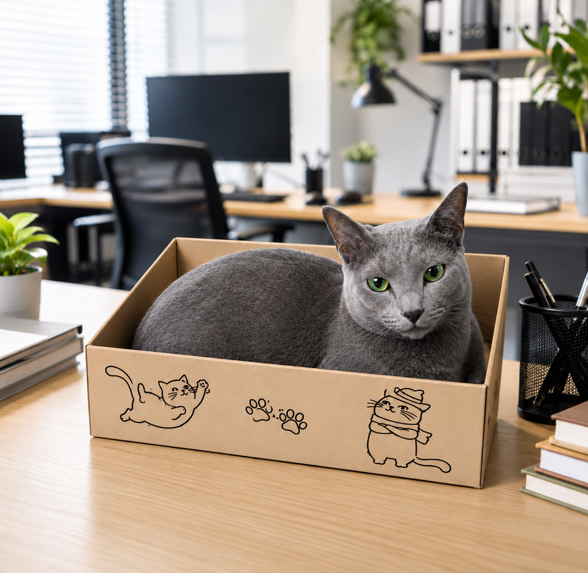 猫用 爪とぎボックス｜交換用コア付き ダンボール製 ベッド兼用
